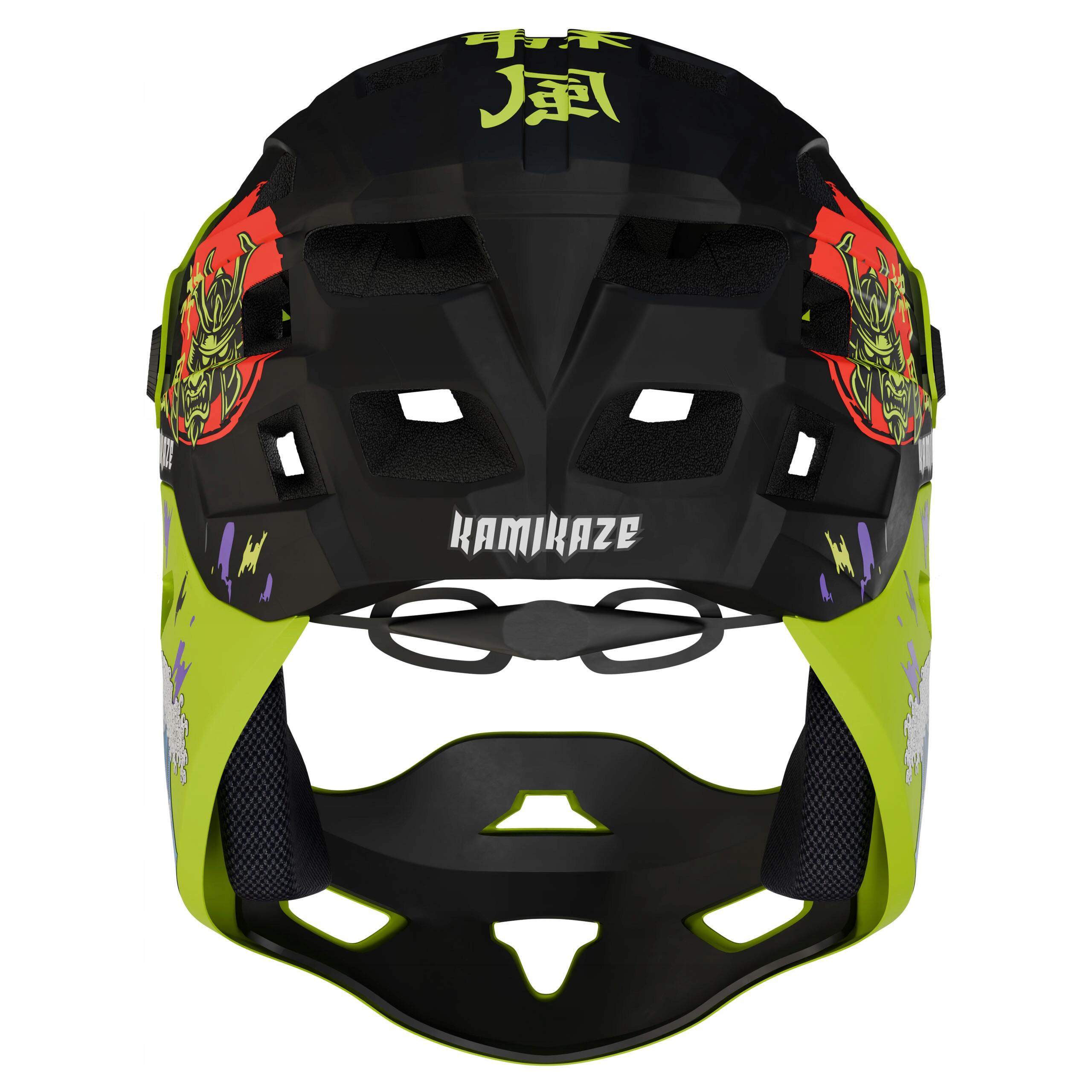 Casco Kamikaze Fullface - Ronin Wave Green Mascella Rimuovibile M 5/5