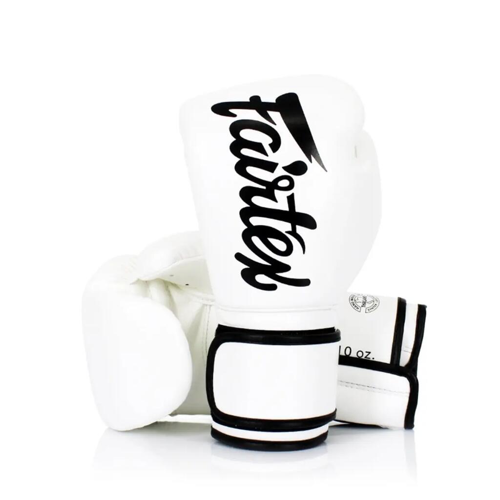 Boxing Gloves Fairtex BGV14 – Microfiber – White/Black – 8 oz