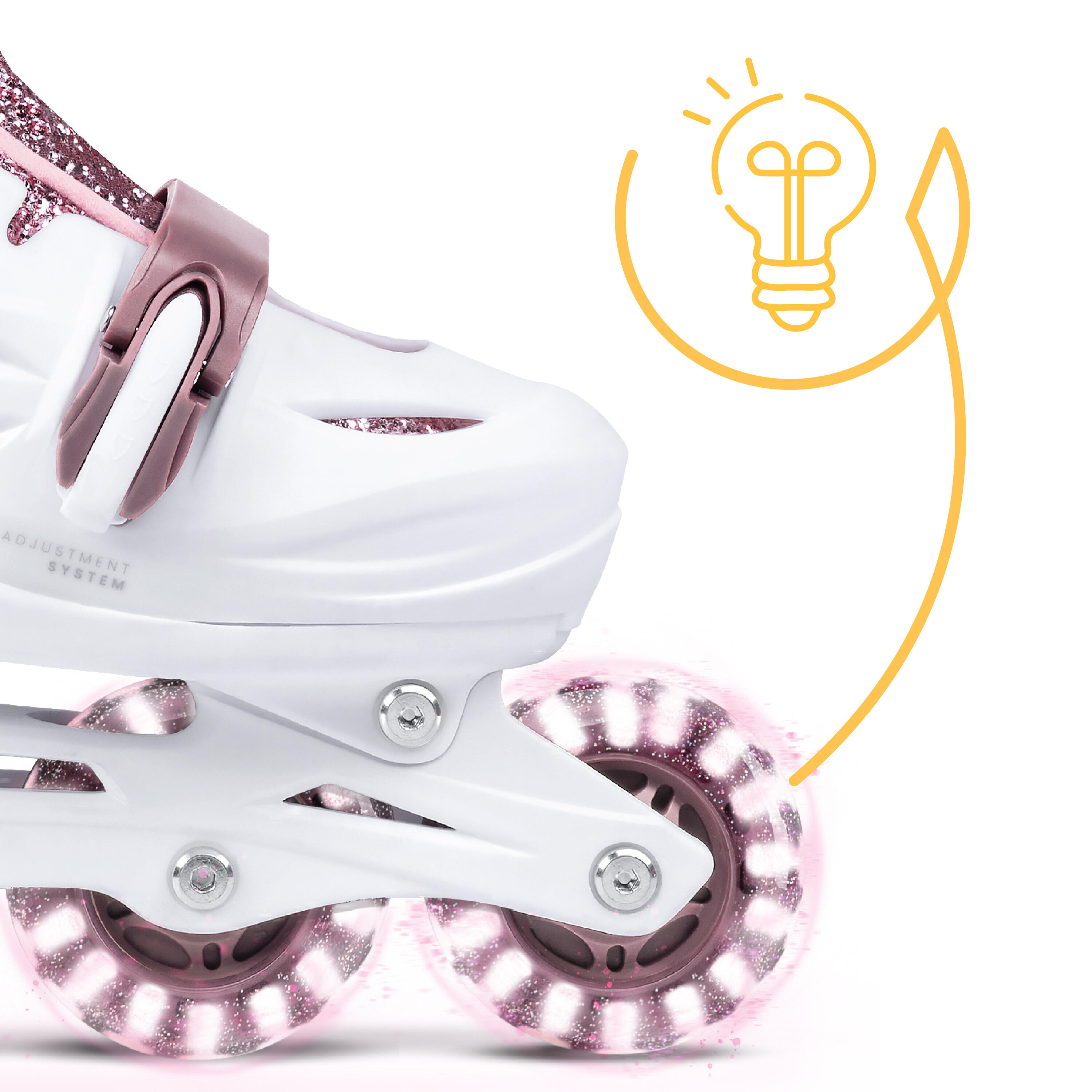 Cariboo Ballerina 2w1 Rolko-łyżwy dziecięce z kółkami LED 5/7