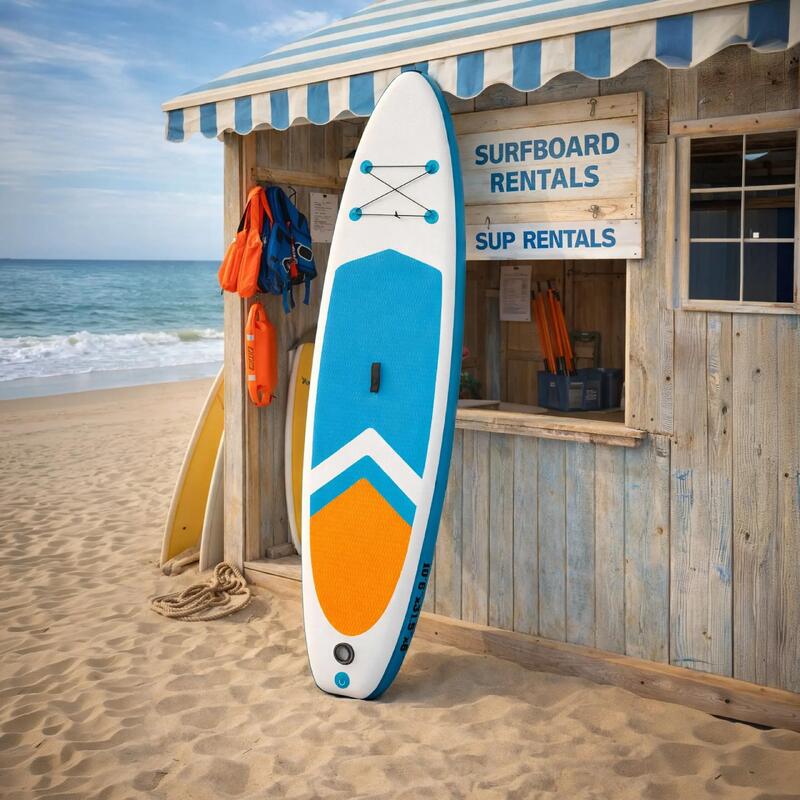 Set placa SUP gonflabila, 320 cm, vasla reglabila, pompa, aripioara detasabila