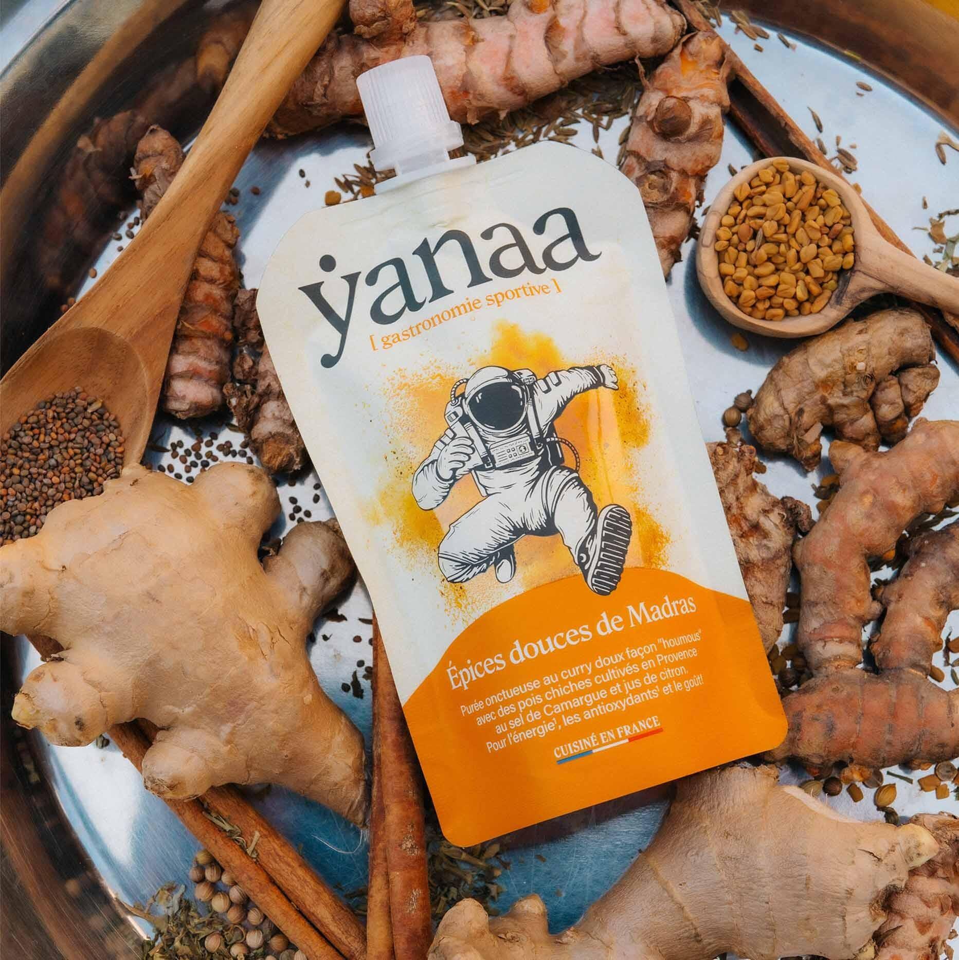 Yanaa Crème Énergétique Pois Chiche - Épices Madras Douces, 100g 2/5
