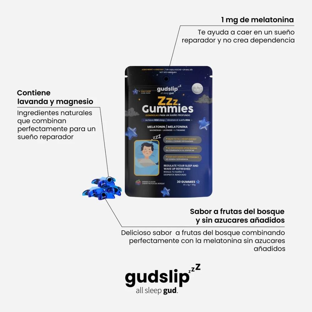 Gominolas de Melatonina (30x3g) Gudslip 2/4