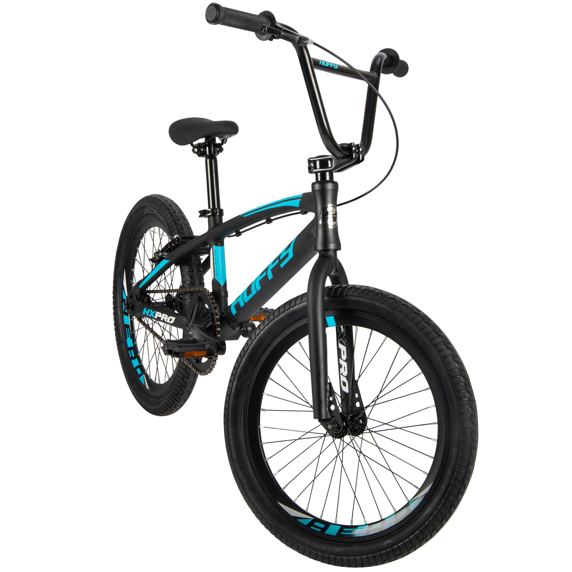 HX Pro 20-inch aluminium BMX-racefiets, zwart en blauw 4/7