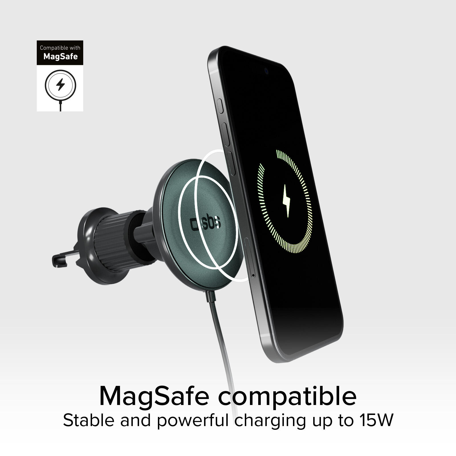 Support voiture pour smartphones et iPhone, compatible avec MagSafe 3/7