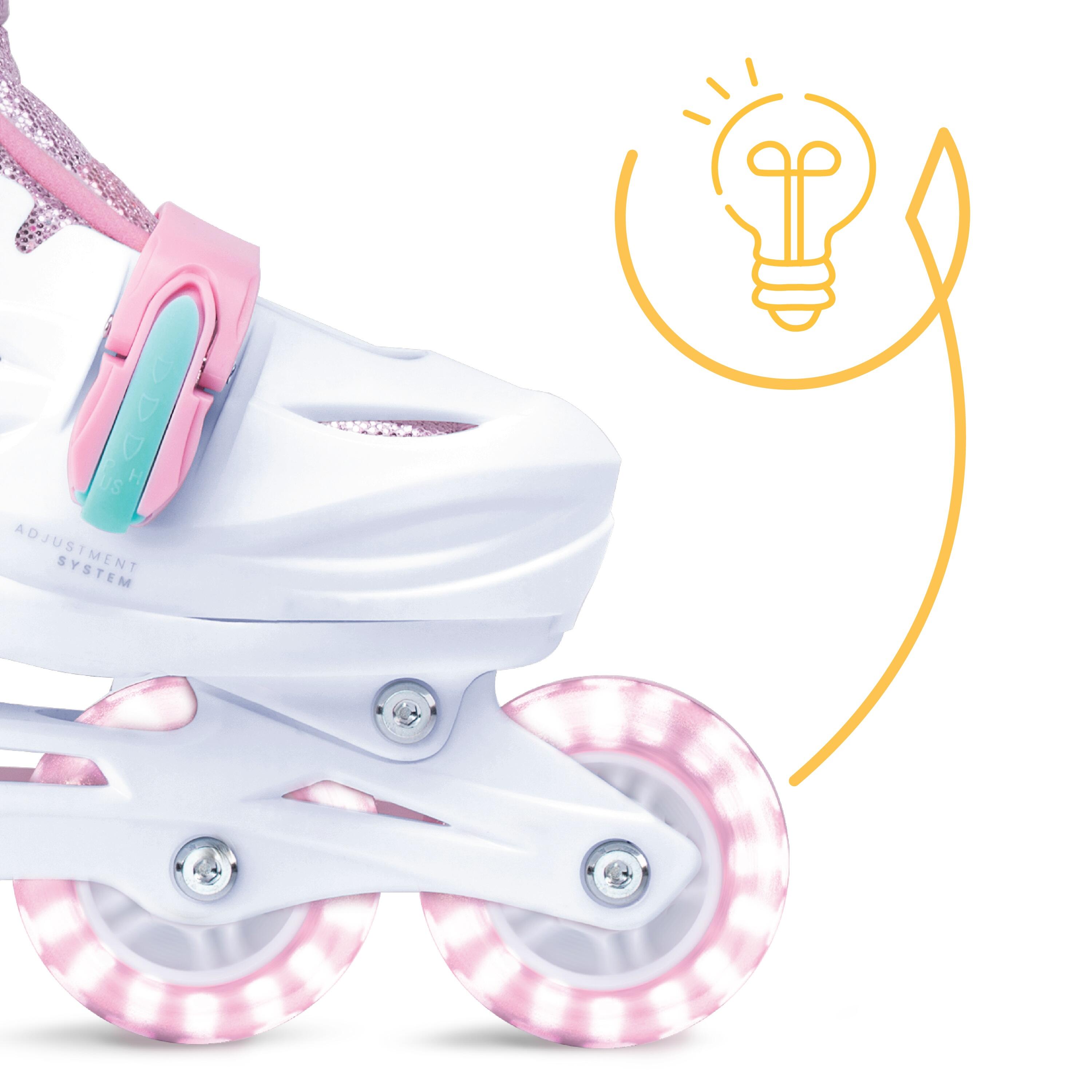 Cariboo Ballerina 2w1 Rolko-łyżwy dziecięce z kółkami LED 5/7