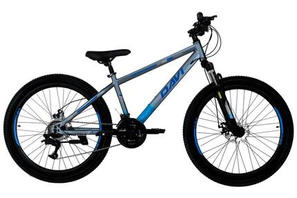 Mountainbike 26 Zoll Herren/Damen, Davi Terrano, 21 Gänge, 145–170 cm, Grau/Blau