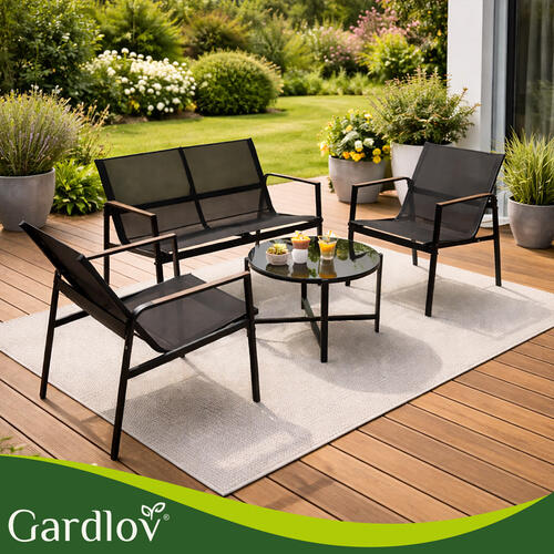 Set 4 piese mobilier balcon/terasa/gradina, greutate suportata 150/300 kg