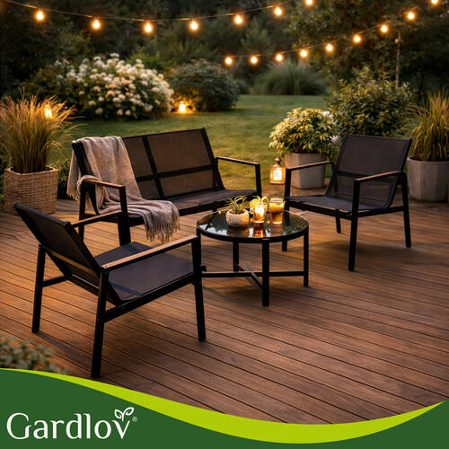 Set 4 piese mobilier balcon/terasa/gradina, greutate suportata 150/300 kg