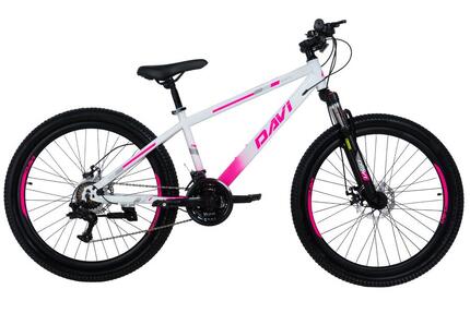 Vélo VTT Davi Bonita 26", 145-170 cm, 21 vitesses, Rose/Blanc
