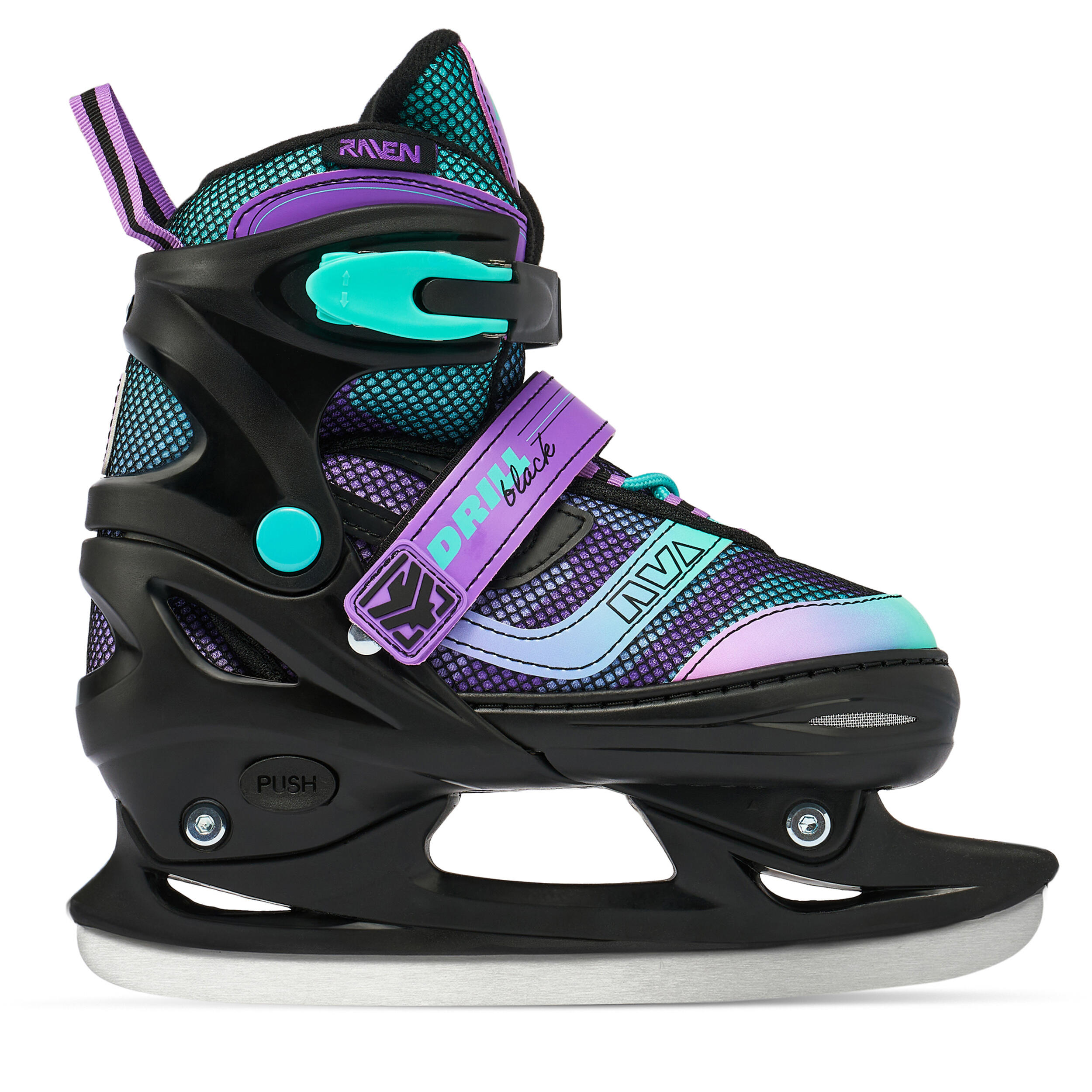 Raven Drill Patins de hóquei de rodas ajustáveis 2 em 1 5/6