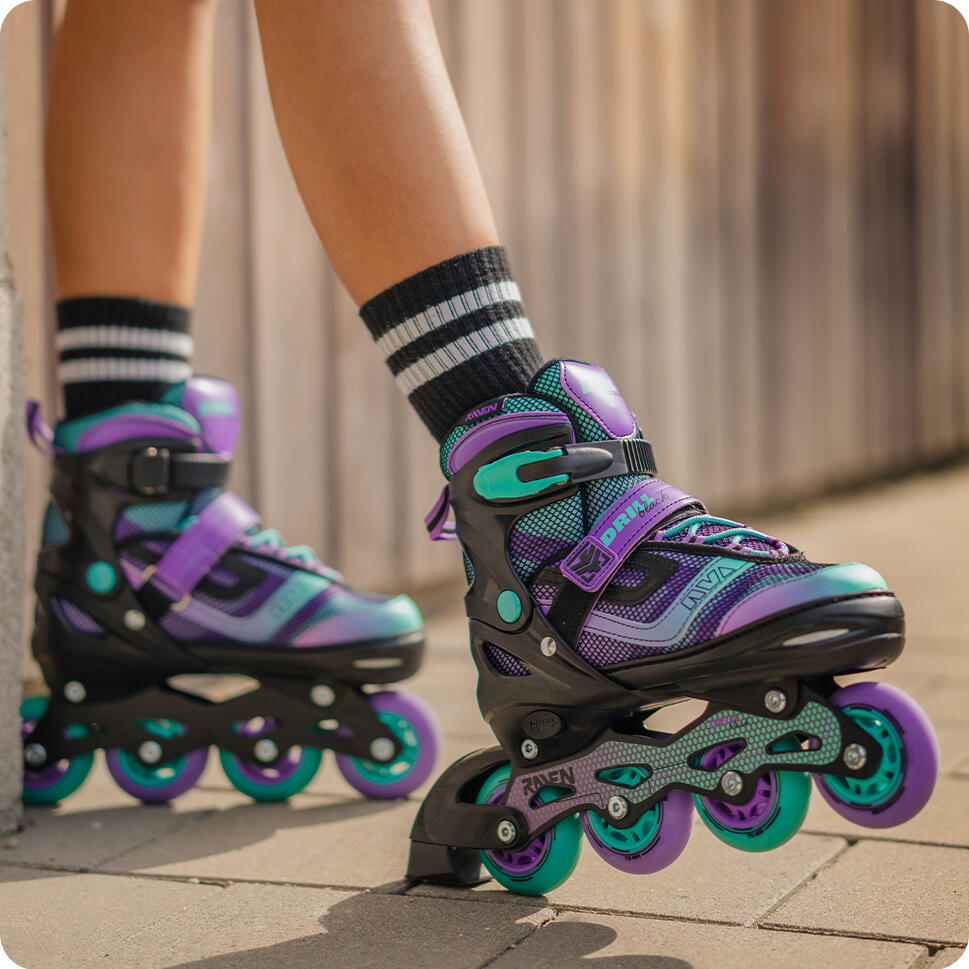 Raven Drill Patins de hóquei de rodas ajustáveis 2 em 1 6/6