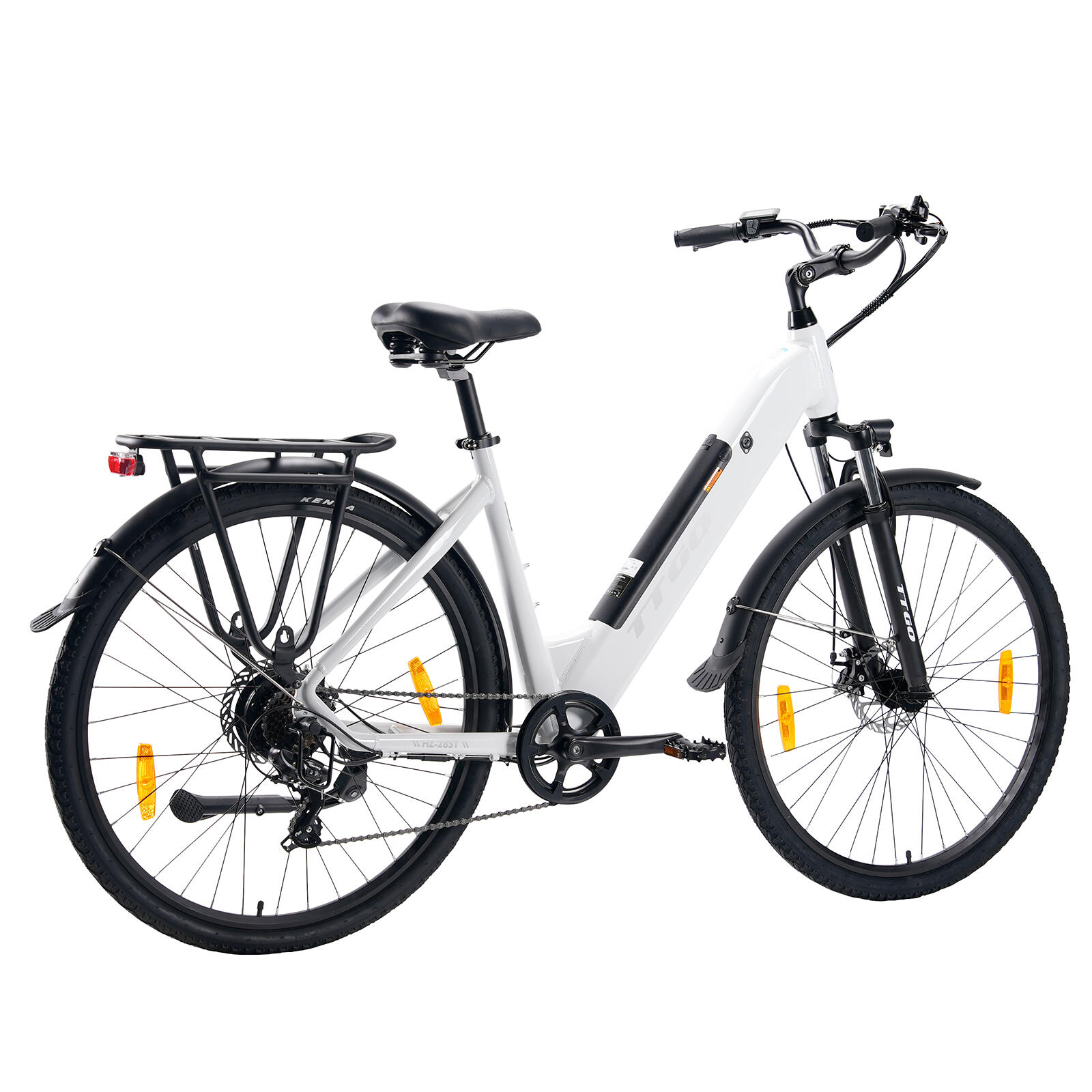 Bicicleta elétrica HZ-28ST 28" Alumínio Shimano 7 velocidades Cidade 3/4