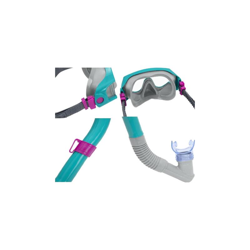 Set snorkeling Bestway, masca, tub si labe inot, protectie UV, marimea 41-46