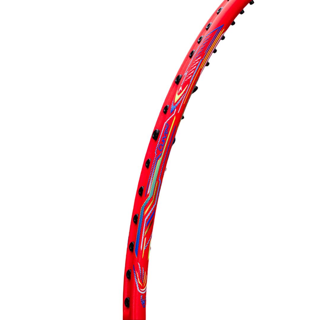 Unbespannt Badmintonschläger - Power Ray 900, Rot/Schwarz 6/7