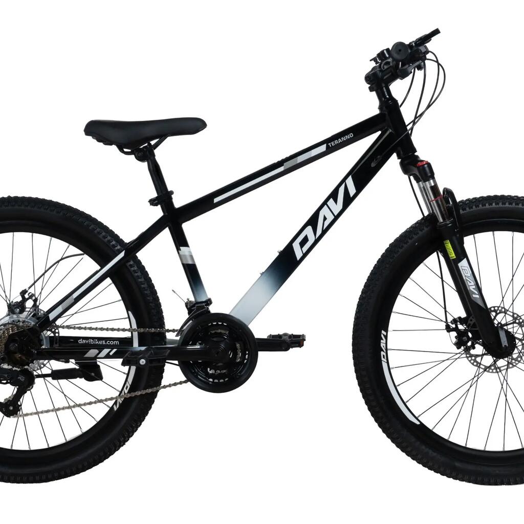 MTB bicycle Davi Terrano 26", 145-170 cm, 21 speeds, Black/White