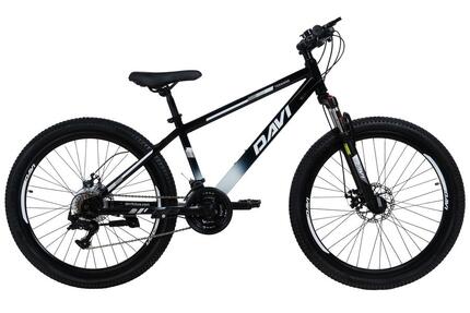 Vélo VTT Davi Terrano 26", 145-170 cm, 21 vitesses, Noir/Blanc