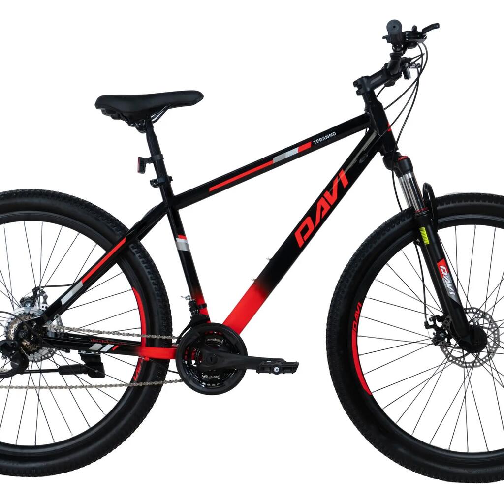MTB bicycle Davi Terrano 29", 170-195 cm, 21 speeds, Black/Red