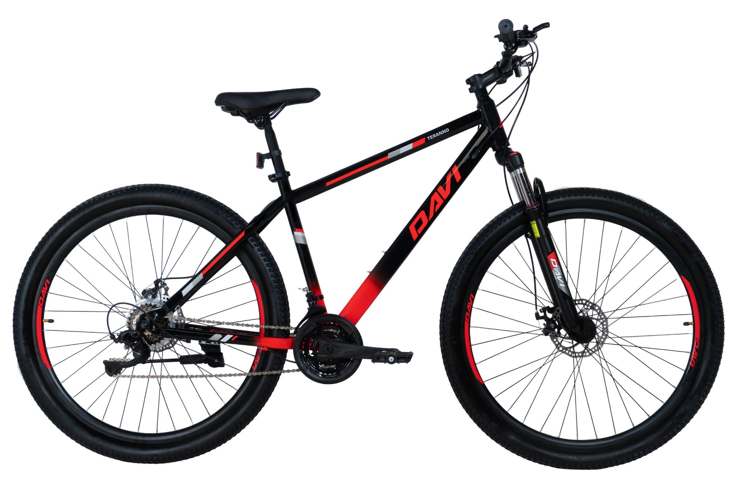 Mountainbike 29 Zoll Herren, Davi Terrano Pro, 21 Gänge, 170–195 cm, Schwarz/Rot 2/6