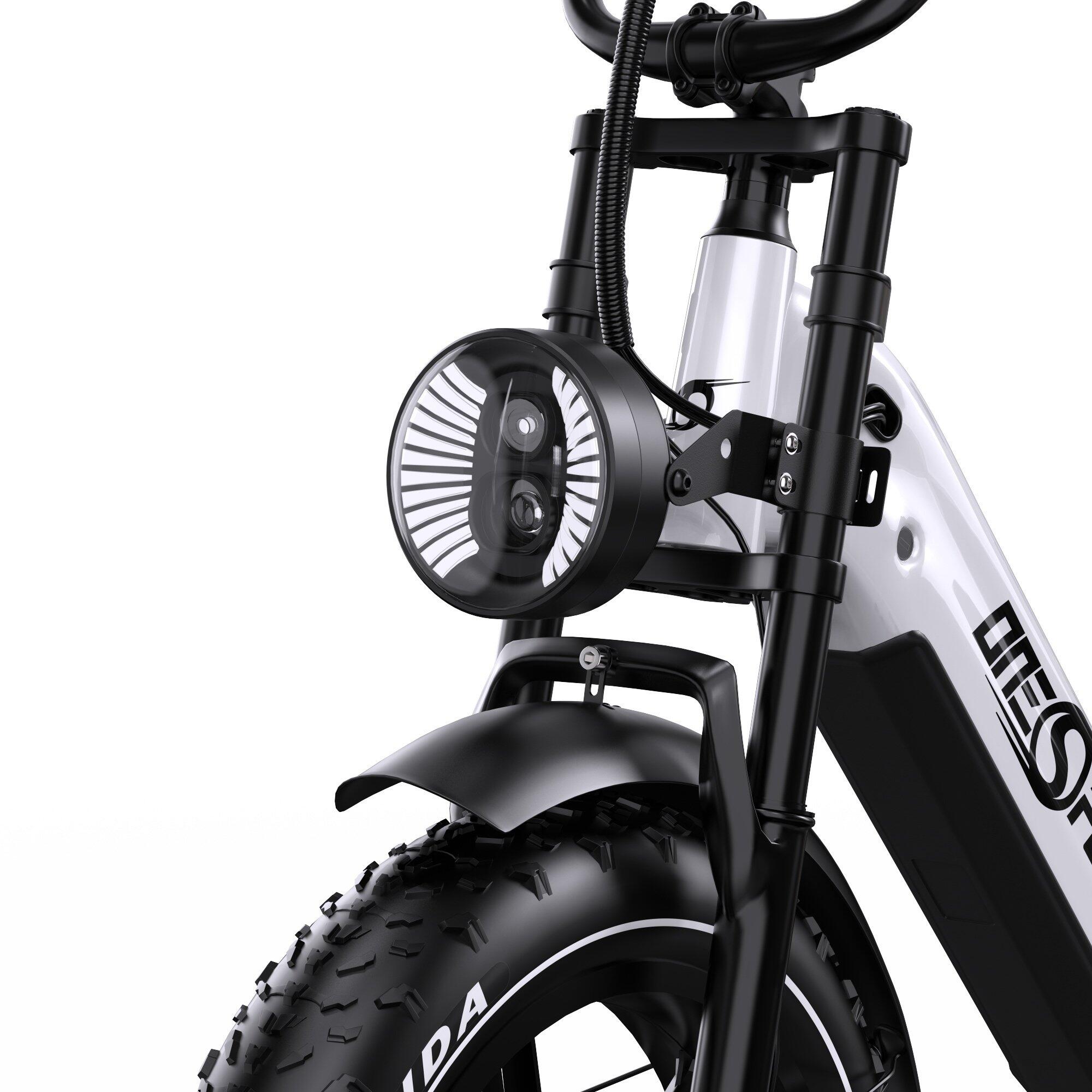 Bicicleta elétrica Onesport OT08 Pro 20" bateria dupla 48V 36Ah 7 veloc 25km/h 5/7