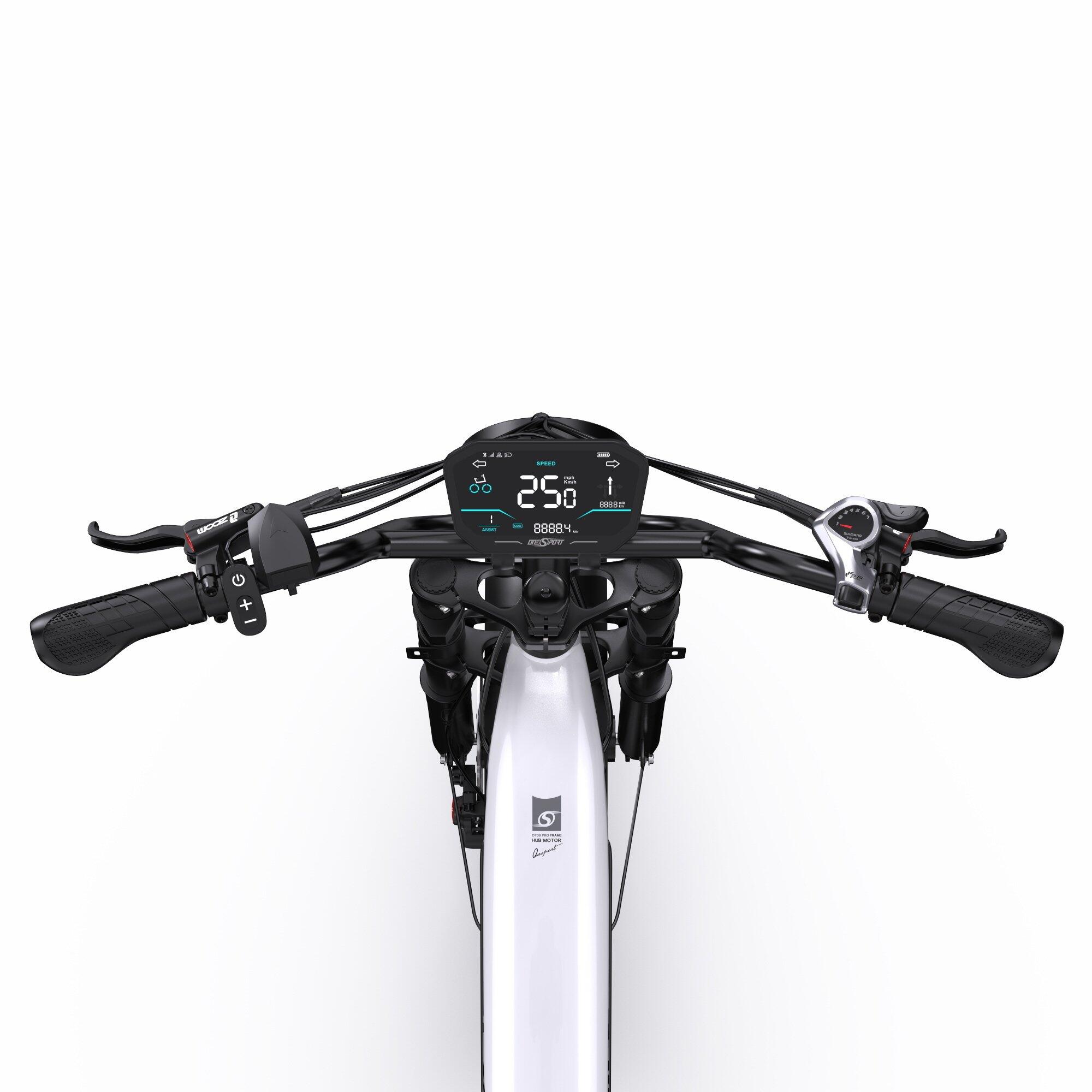 Bicicleta elétrica Onesport OT08 Pro 20" bateria dupla 48V 36Ah 7 veloc 25km/h 6/7