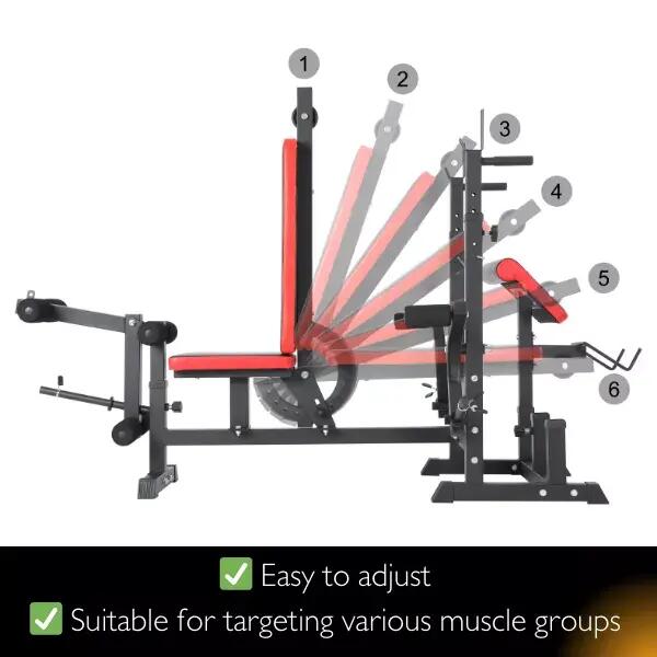 ITM Adjustable Barbell Weight Bench - Foldable Multi-Position Press Bench 2/7