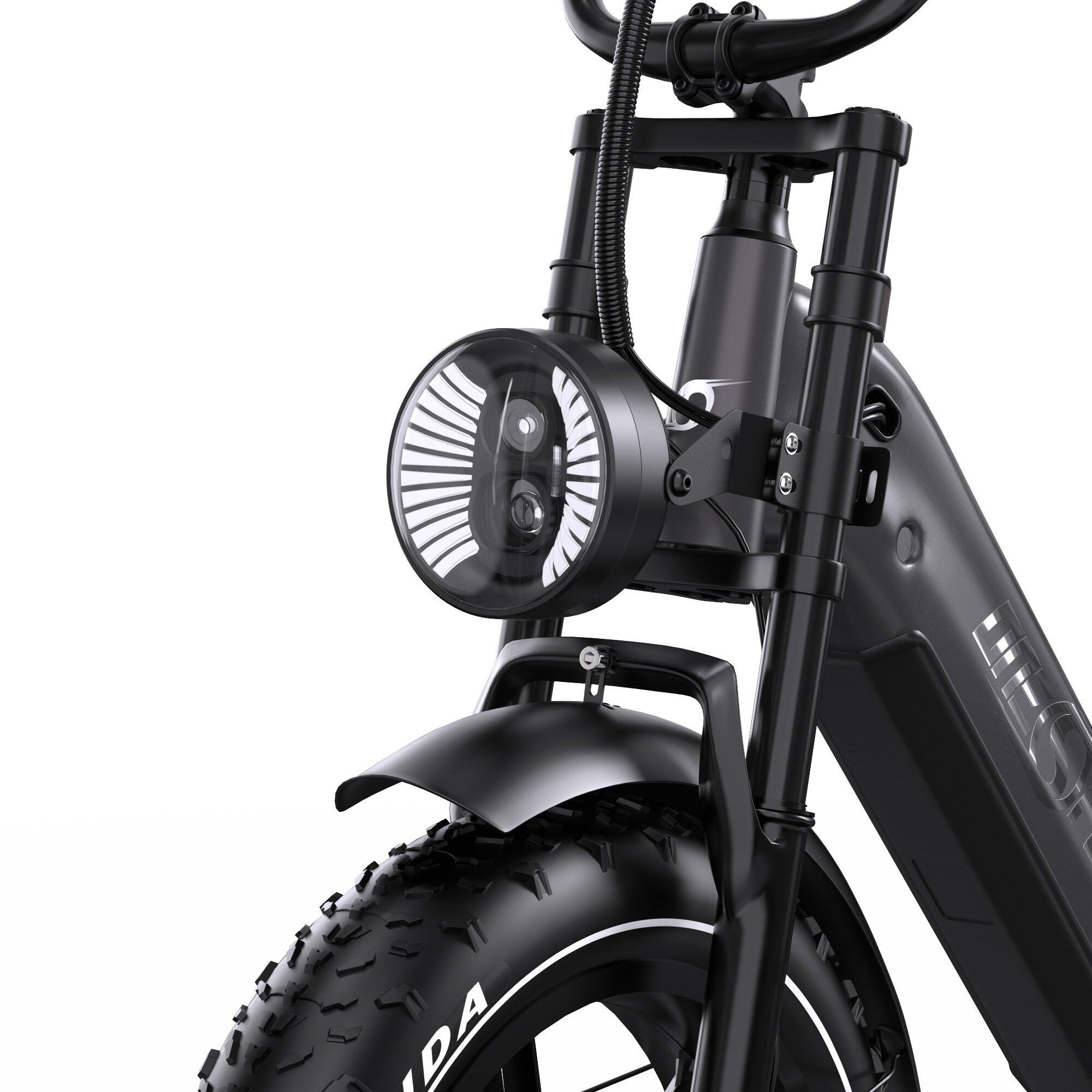 Bici elettrica Onesport OT08 Pro 20" doppia batteria 48V 36Ah 7 marce 25km/h 5/7