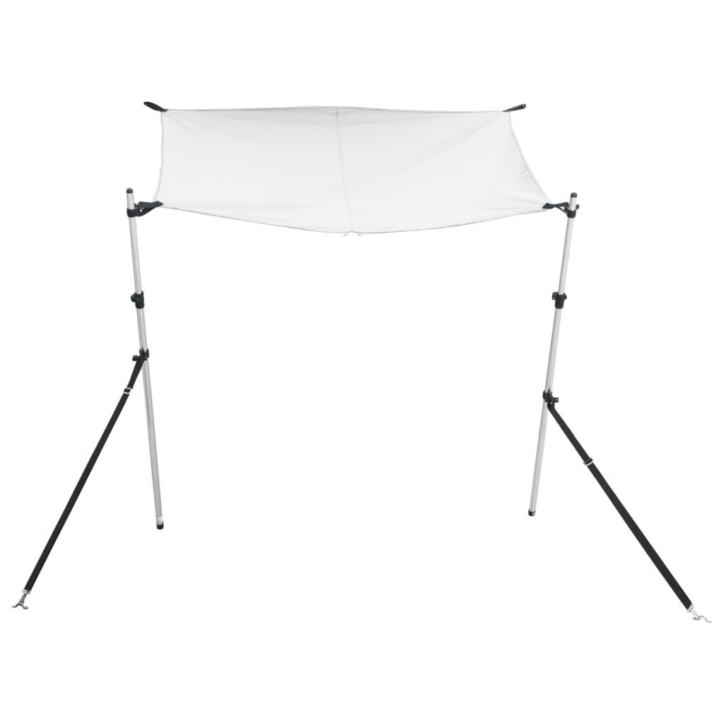 VidaXL tela de sombra T-top 170x170 cm altura 115-183 cm blanco 3/3