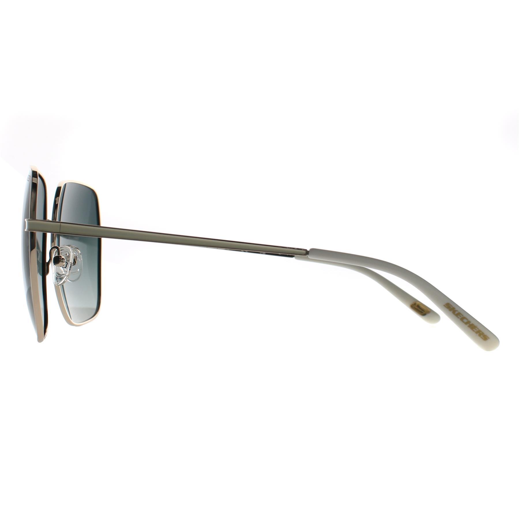 Skechers Square Womens Shiny Pale Gold Grey Gradient Polarized SE6266 3/3