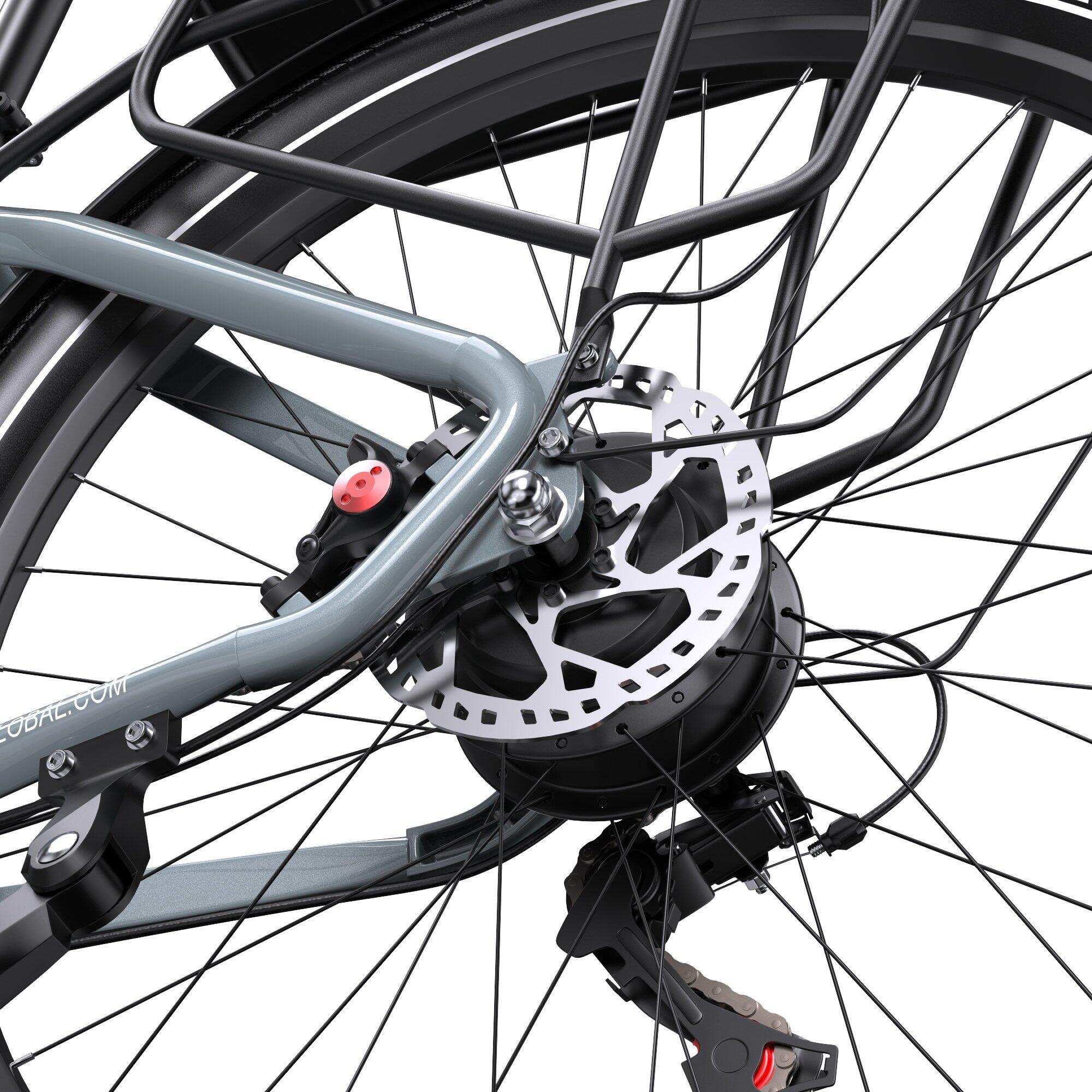 Bicicleta elétrica ONESPORT OT05, pneu 27.5", motor 250W, bateria 36V 18.2Ah 6/7