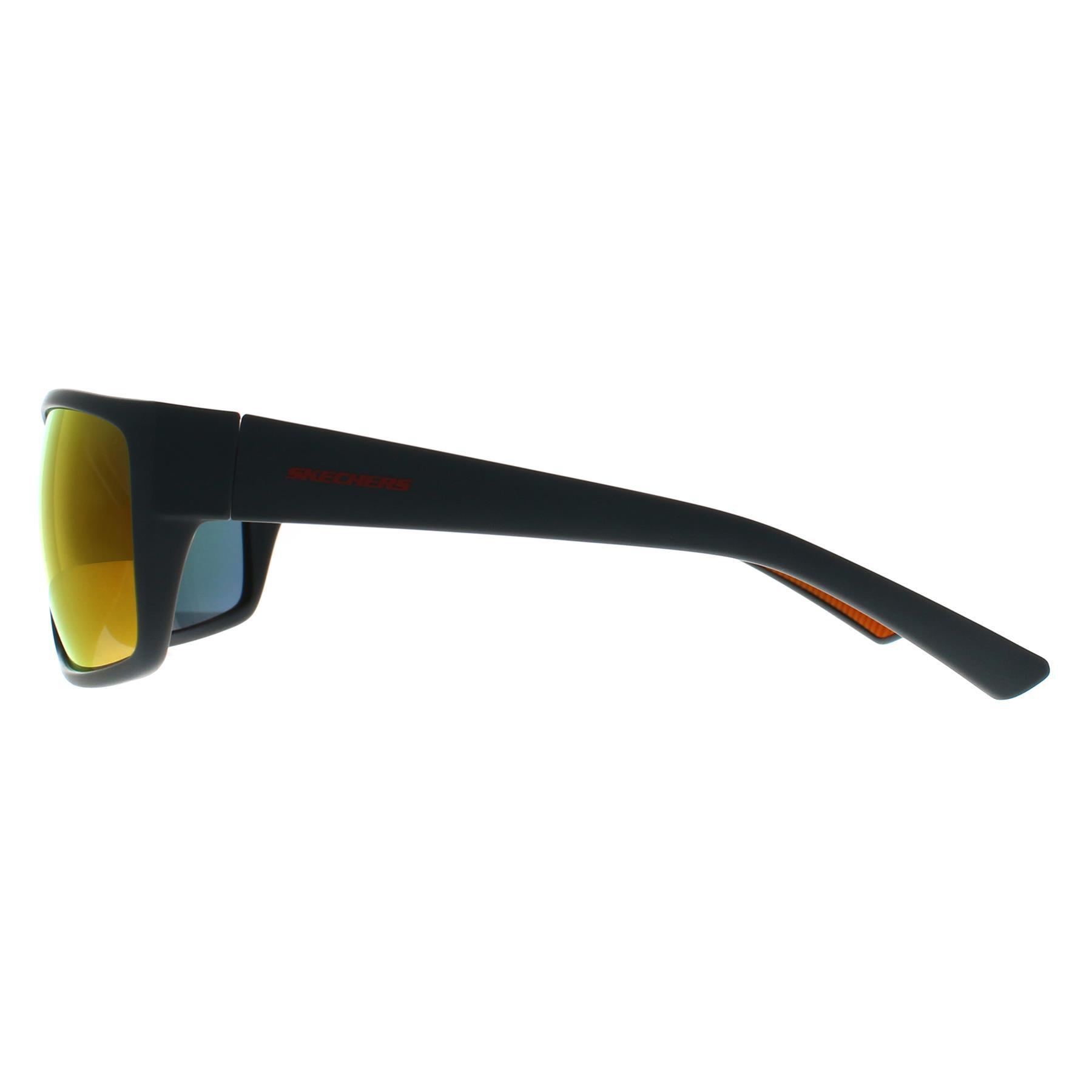 Skechers Wrap Mens Matte Dark Grey Orange Mirror SE6292 3/3