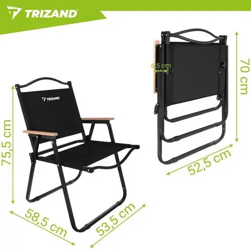 Scaun pliabil gradina, tesatura Oxford suport 120 kg, 75.5 x 58.5 x 53.5 cm 4/7