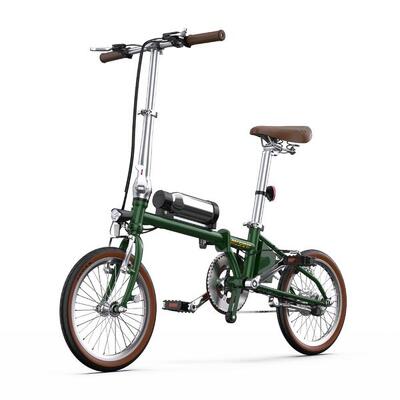 Compacte elektrische fiets ot02, 16" opvouwbaar, 250w motor, licht en draagbaar