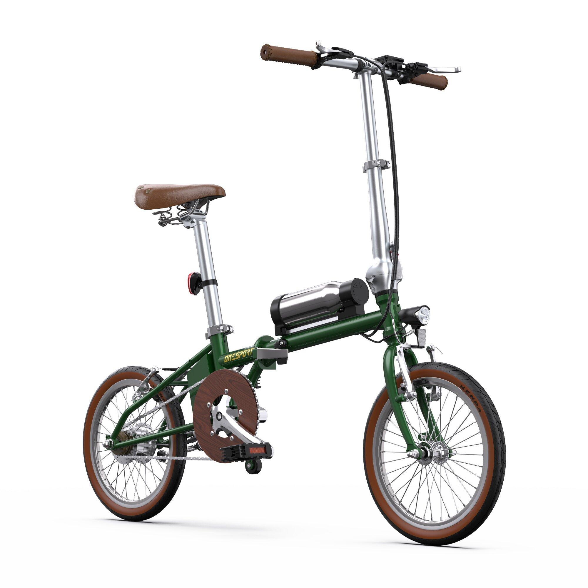 Compacte elektrische fiets OT02, 16" opvouwbaar, 250W motor, licht en draagbaar 4/7