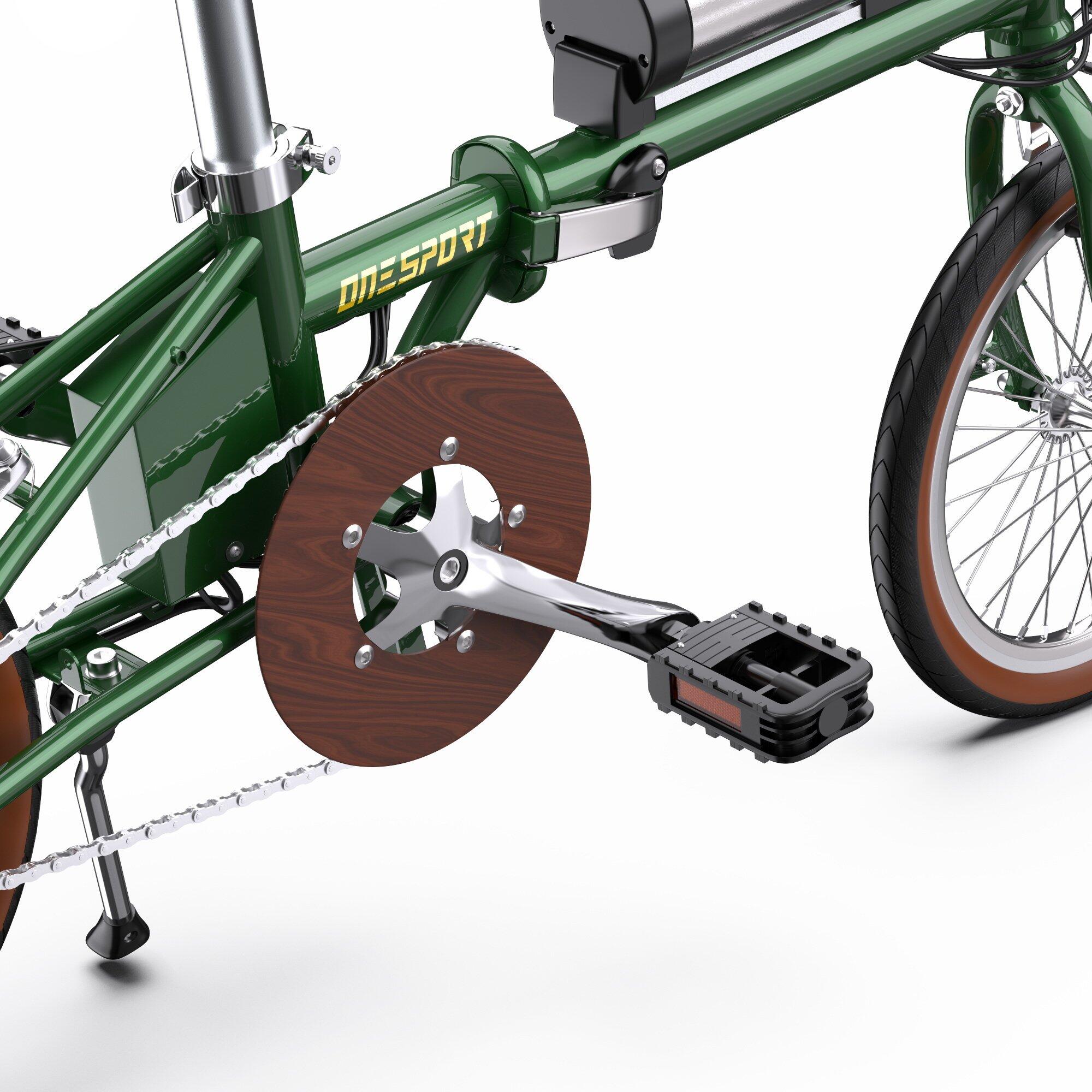 Compacte elektrische fiets OT02, 16" opvouwbaar, 250W motor, licht en draagbaar 6/7