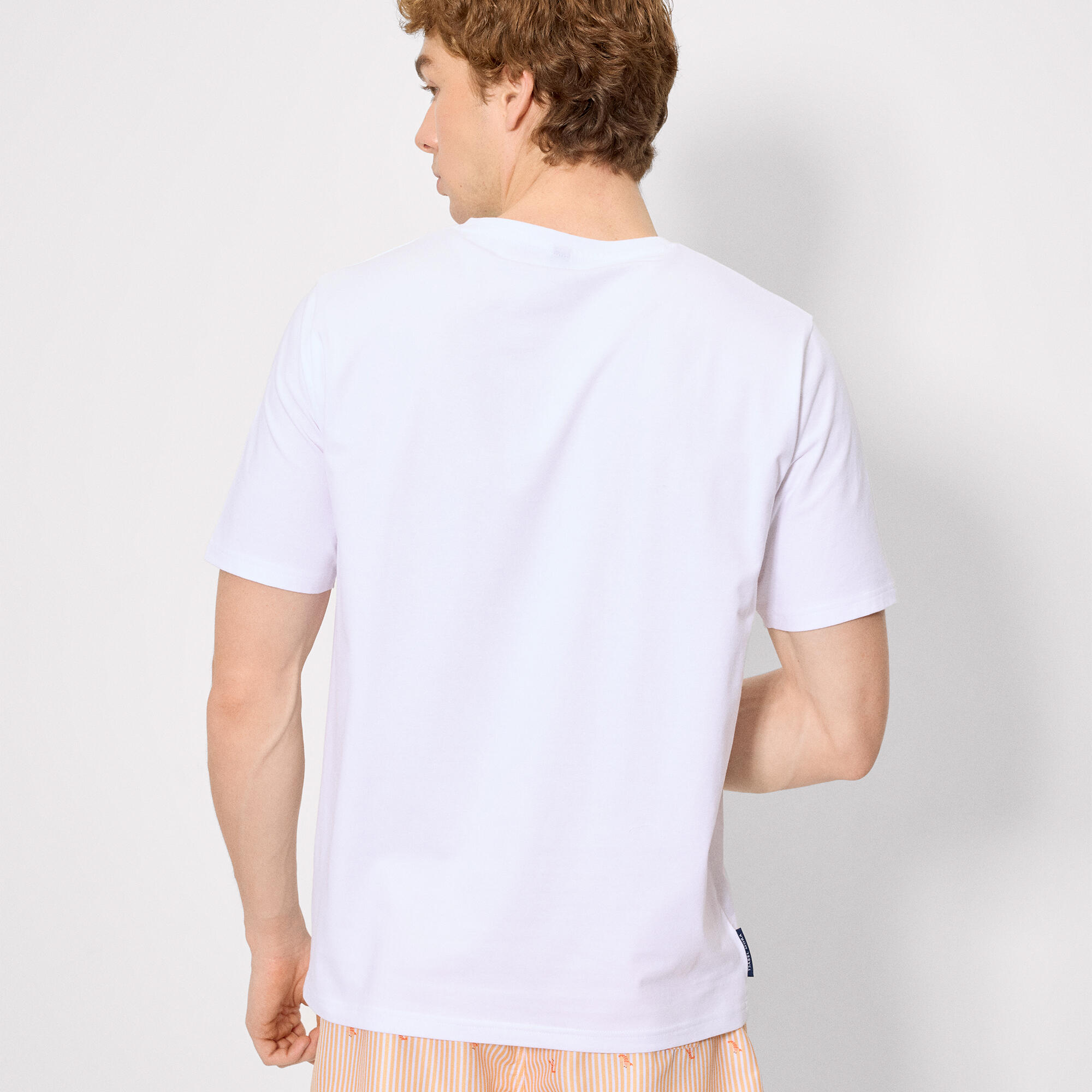 T-shirt blanc à manches courtes avec imprimé homard 2/3