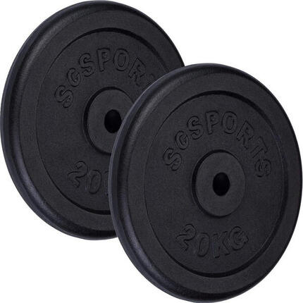 Disque musculation fonte 2x20kg