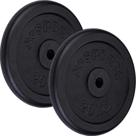 Disque musculation fonte 2x20kg