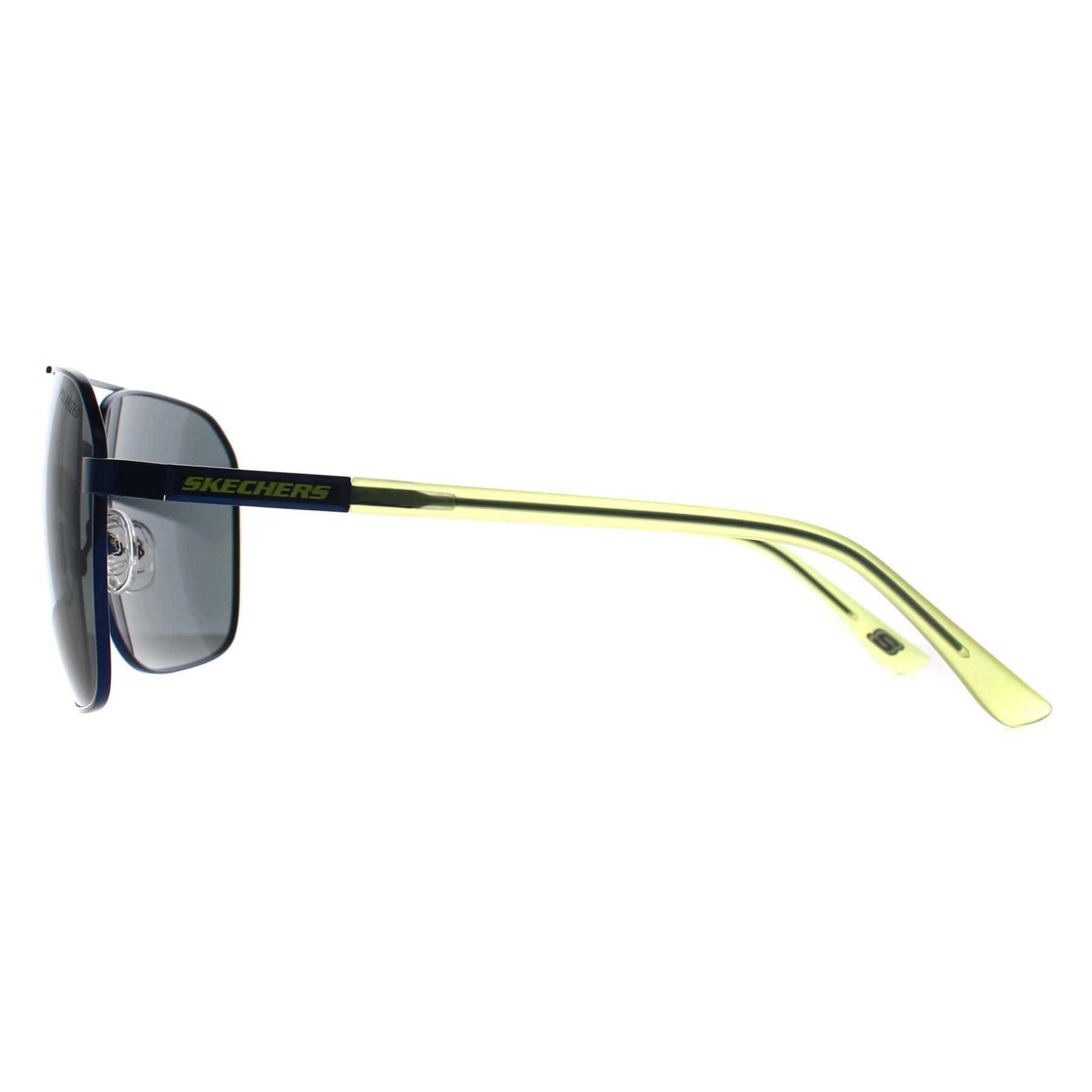 Skechers Aviator Mens Blue Grey Polarized SE6366 3/3