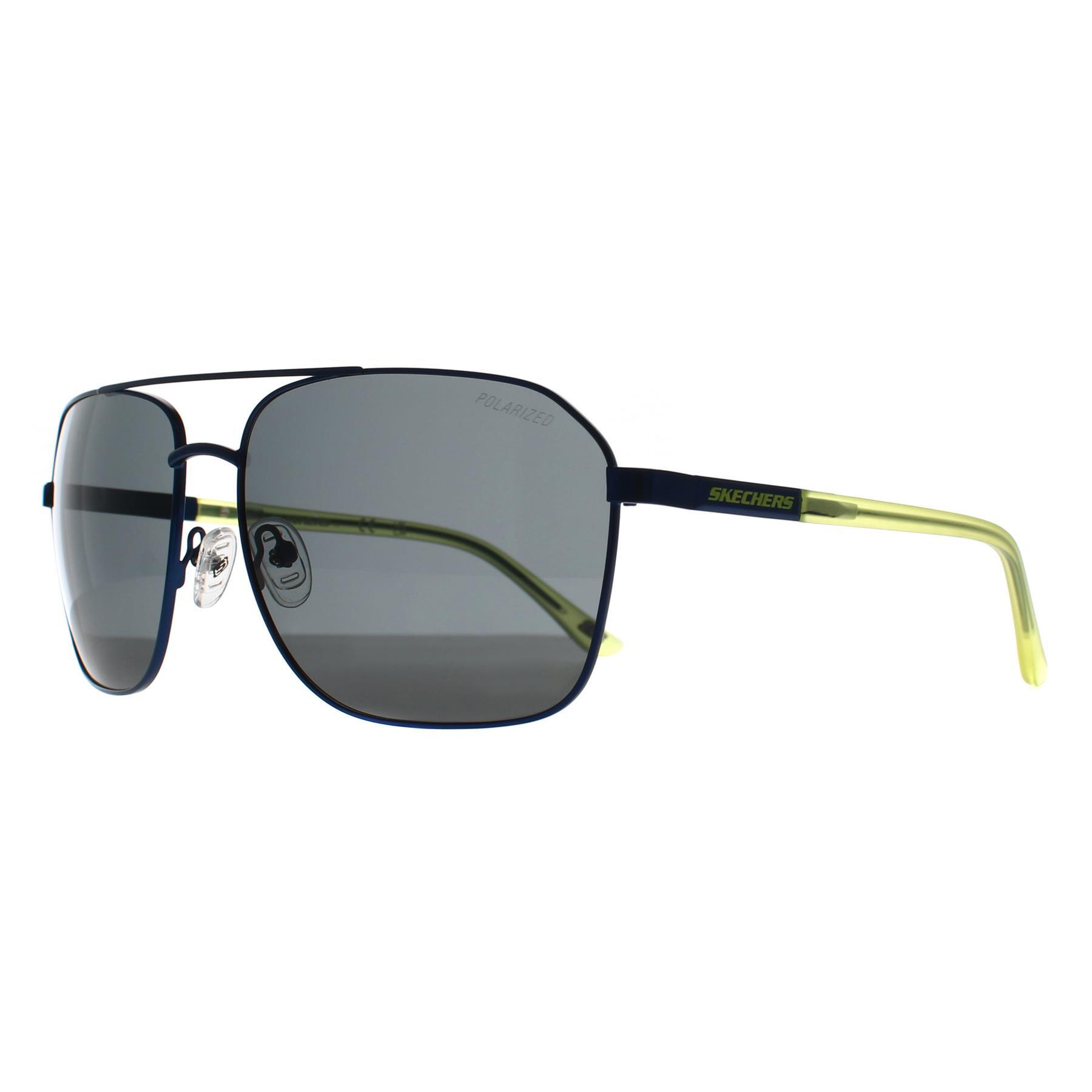 Skechers Aviator Mens Blue Grey Polarized SE6366 2/3