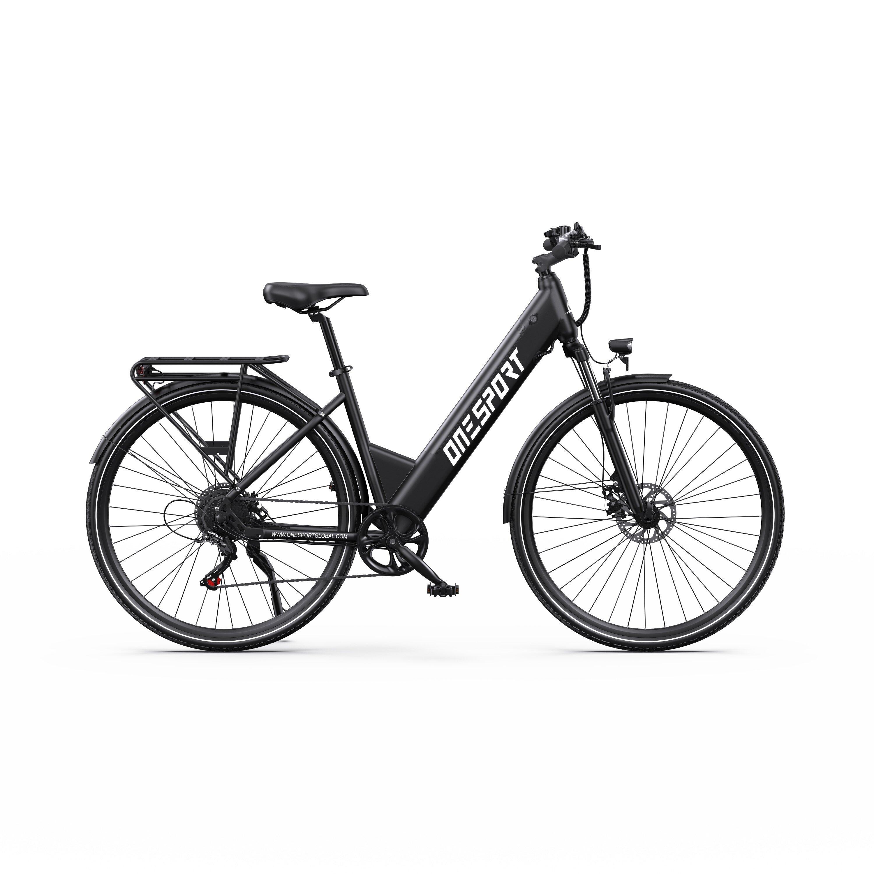 Bicicleta elétrica urbana Onesport OT12 27.5" motor 250W bateria 36V 13Ah 25km/h 2/7