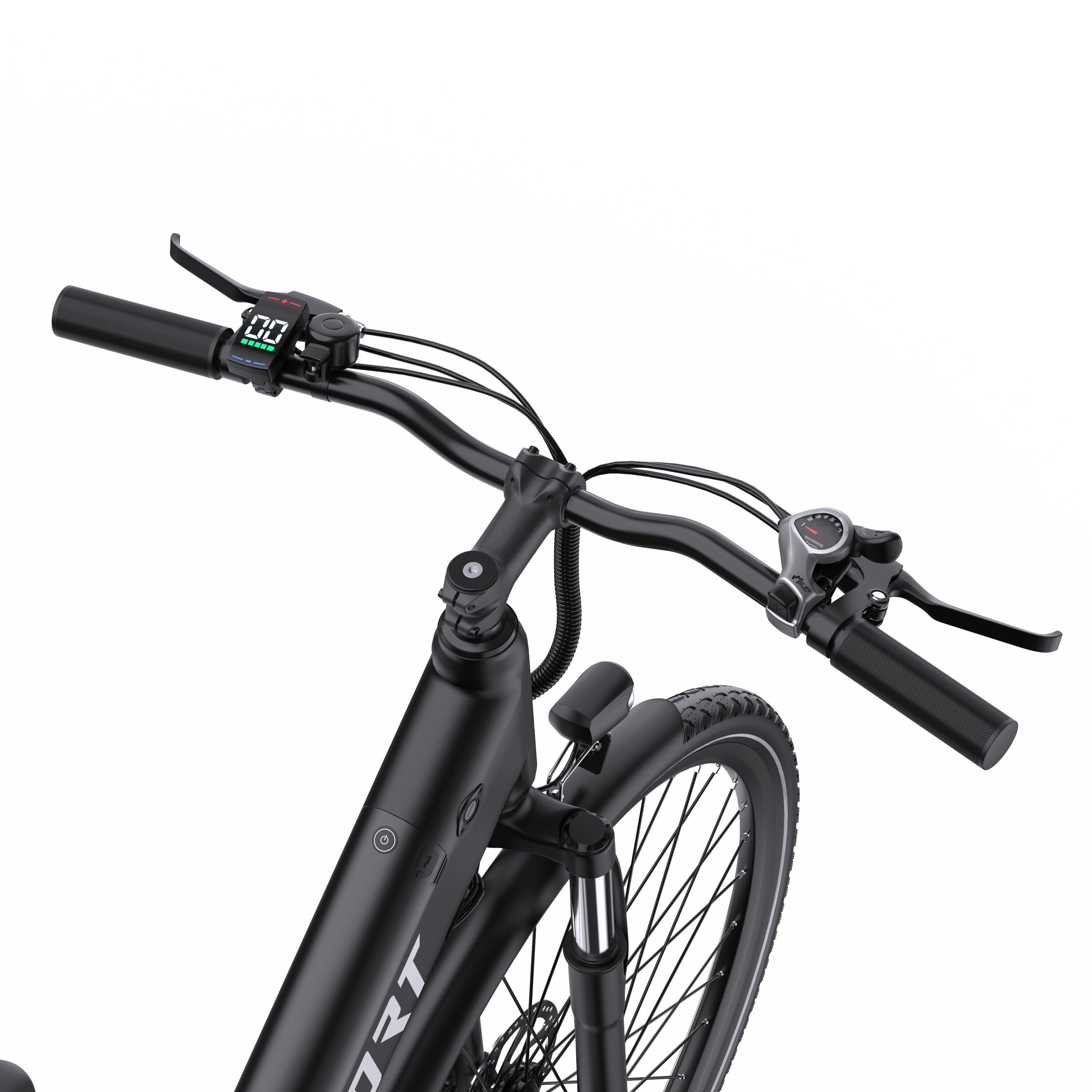 Bicicleta elétrica urbana Onesport OT12 27.5" motor 250W bateria 36V 13Ah 25km/h 7/7