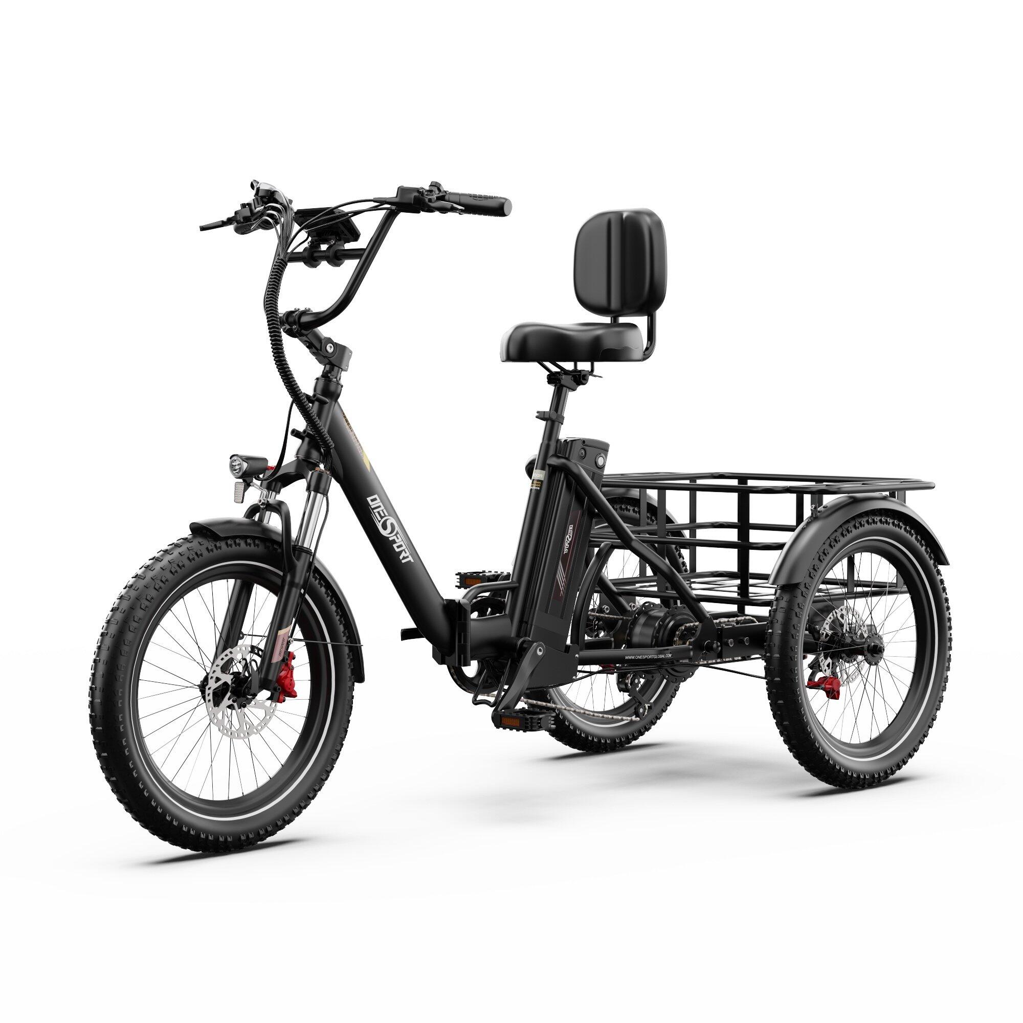 ONESPORT Skládací elektrotříkolka OT30 PRO 20" se 3 koly a 48V 18Ah baterií
