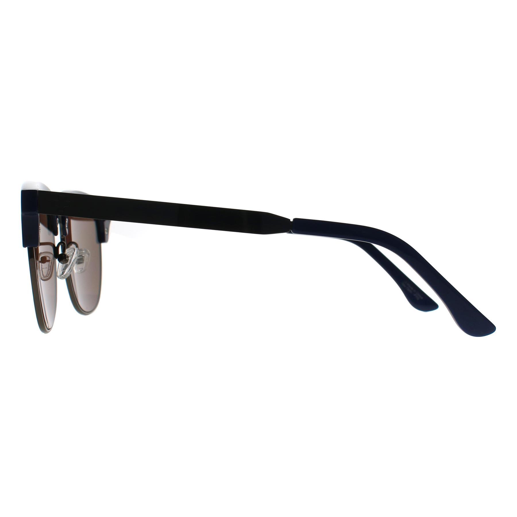 Spy Semi Rimless Unisex Navy Blue Grey with Gold Mirror Stout 3/3