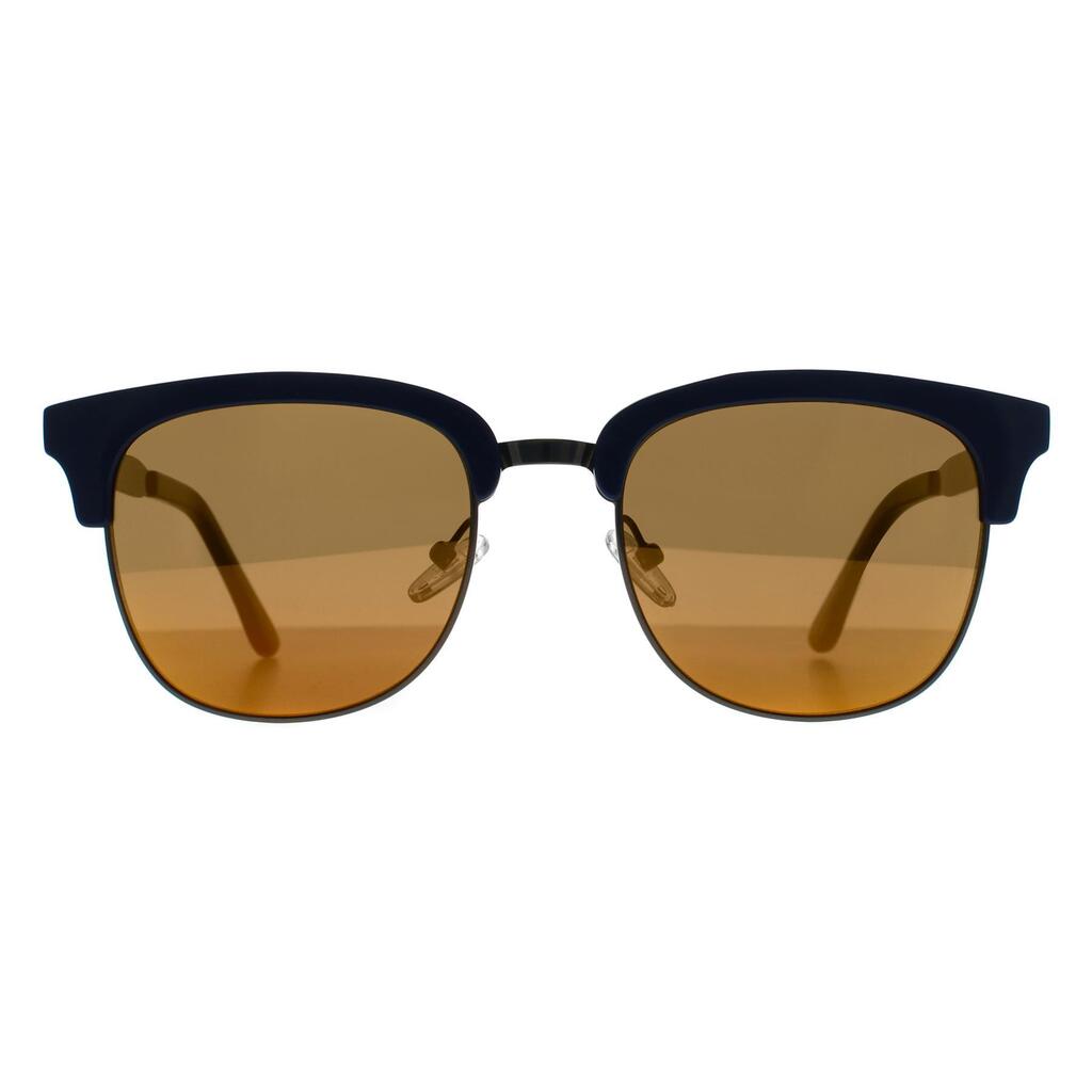 Spy Semi Rimless Unisex Navy Blue Grey with Gold Mirror Stout