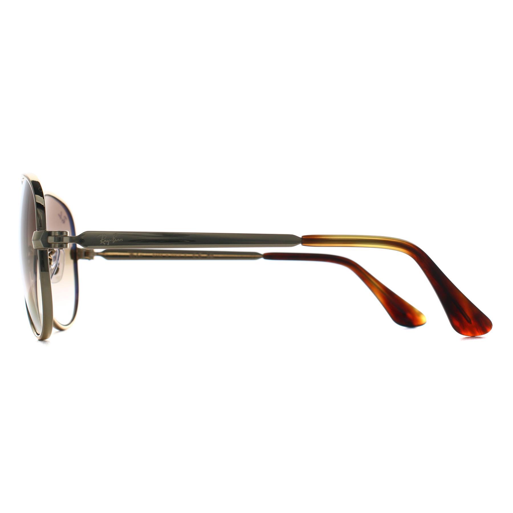 Ray-Ban Aviator Unisex Arista Gold Brown Gradient RB3925 Aviator