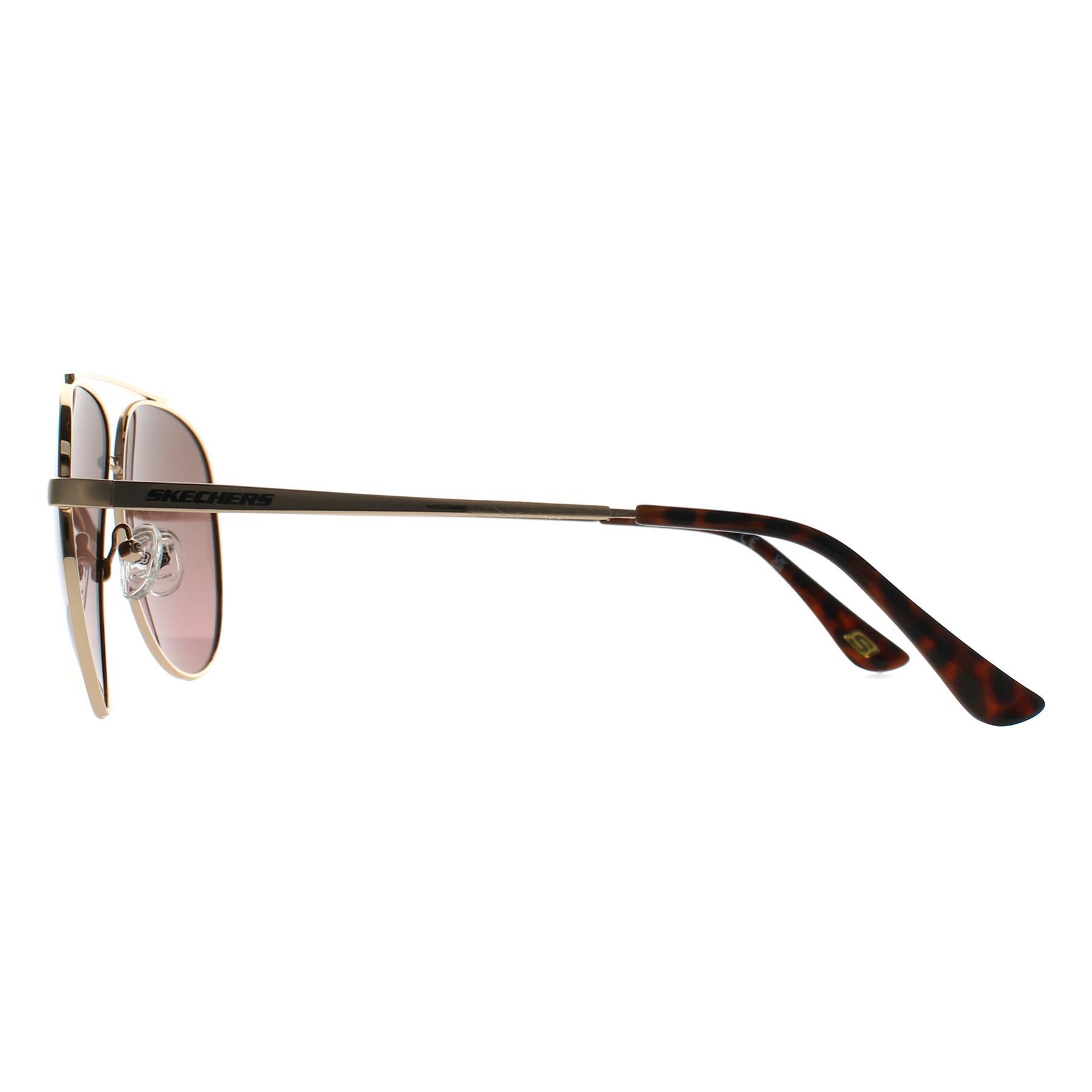 Skechers Aviator Unisex Shiny Pale Gold Brown Polarized SE6276 3/3