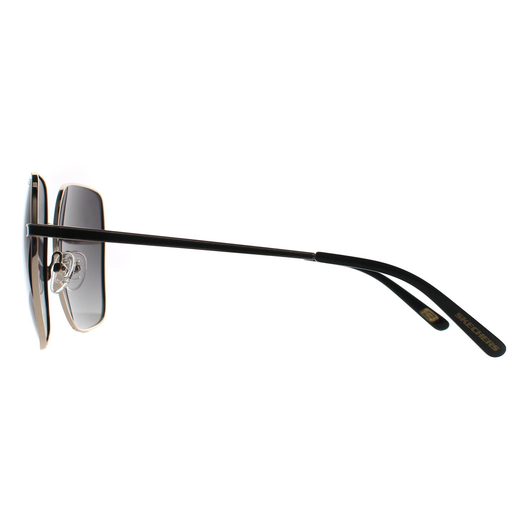 Skechers Square Womens Shiny Pale Gold Smoke Polarized SE6266 3/3