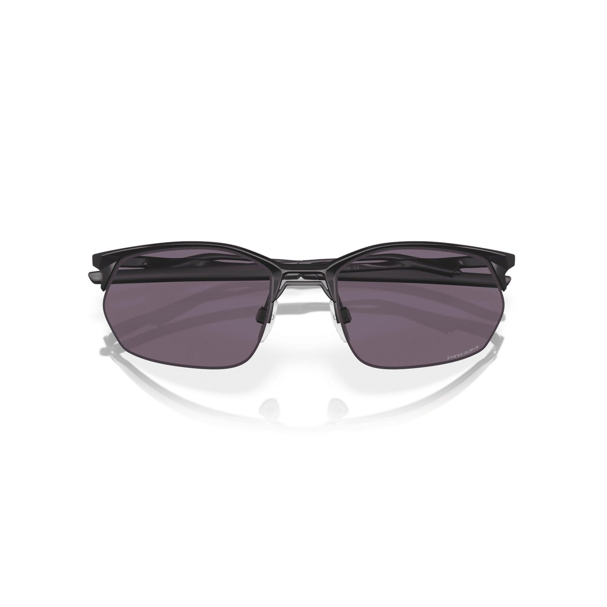Oakley Rectangle Mens Satin Black Prizm Grey Sunglasses 5/14