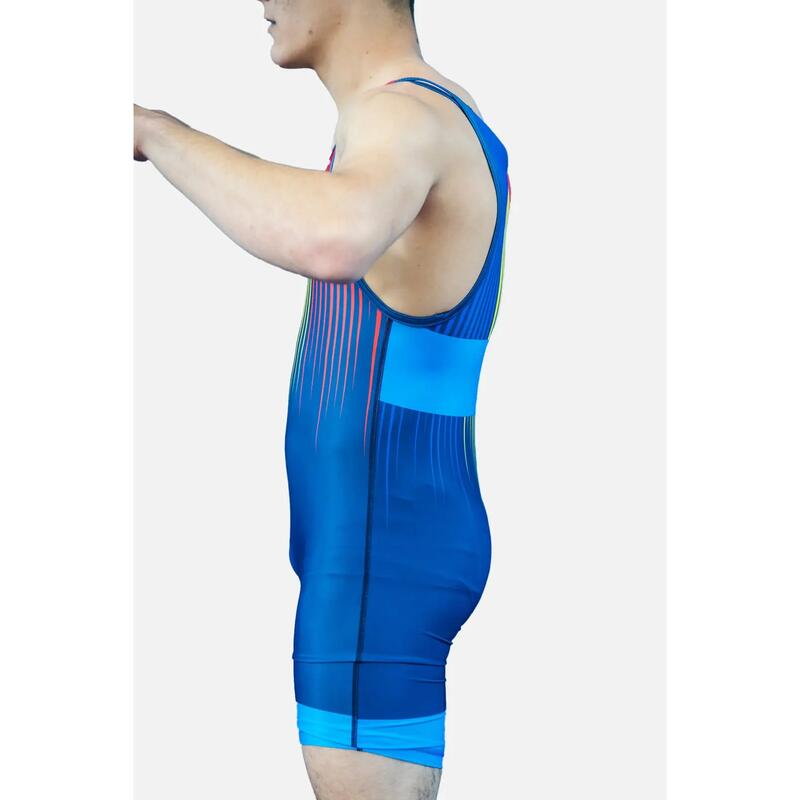 Dres de Lupta Tricolor V2 Seniori Albastru