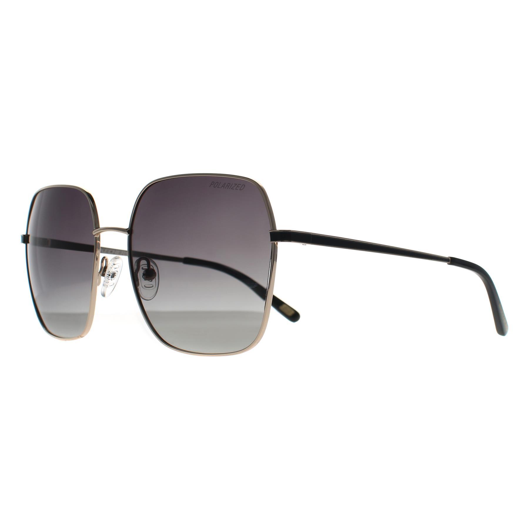 Skechers Square Womens Shiny Pale Gold Smoke Polarized SE6266 2/3